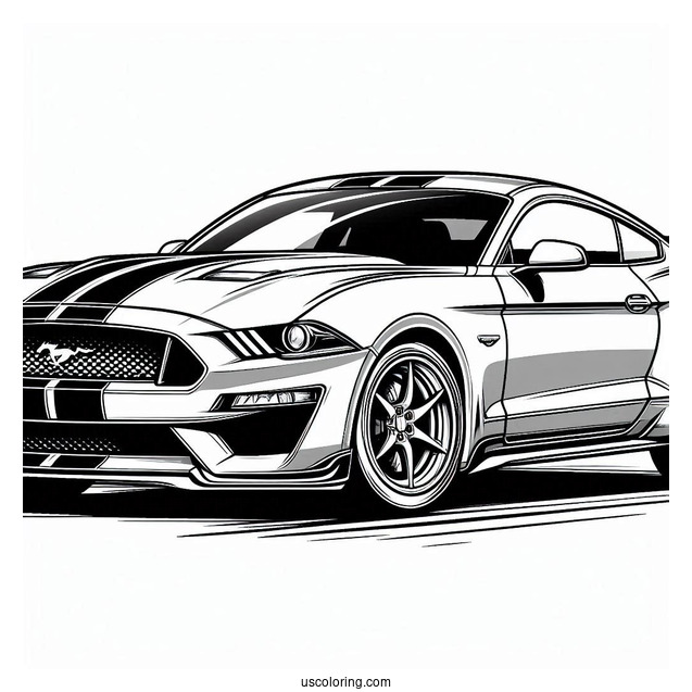 Mustang Coloring Sheet