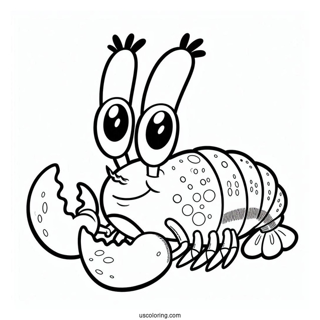 Larry the Lobster SpongeBob Coloring Page For Kids