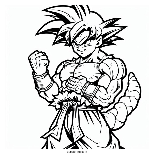 Dragon Ball Z Coloring Page With Popular Characters
