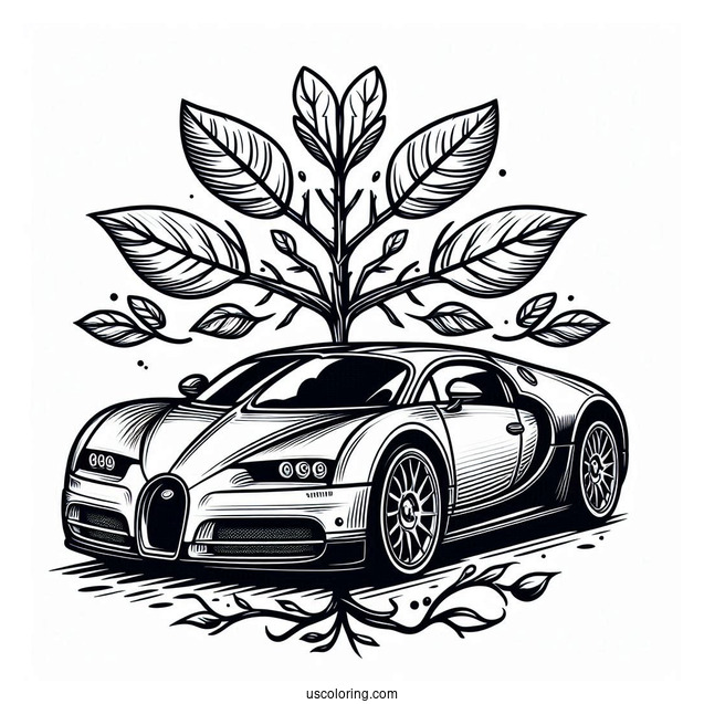 Bugatti Coloring Page Logo