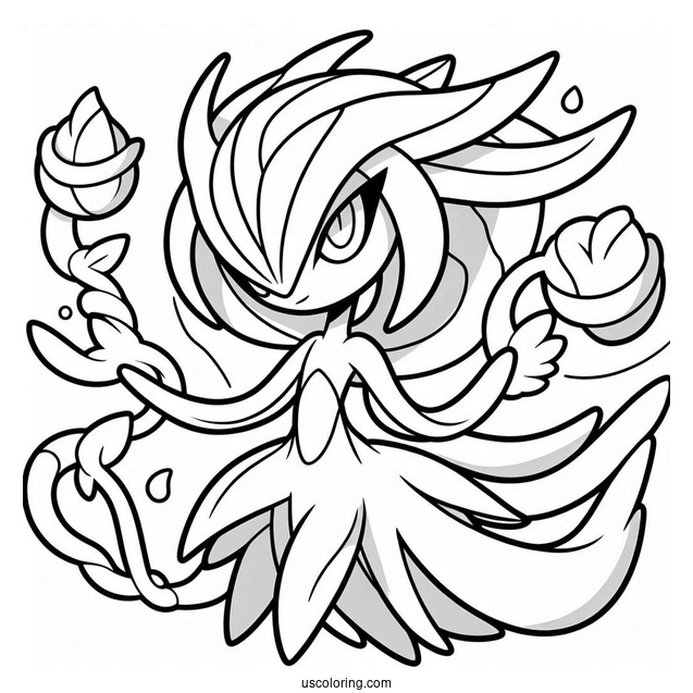 Simple Gardevoir Outline Coloring In For Kids