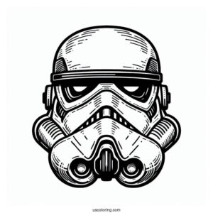 Stormtrooper Coloring Page Of Helmet