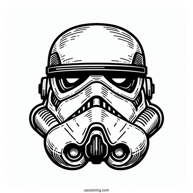 Stormtrooper Coloring Page Of Helmet