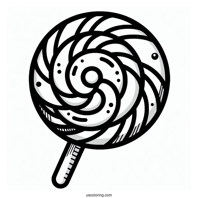 Simple Outline Of a Candy Lollipop
