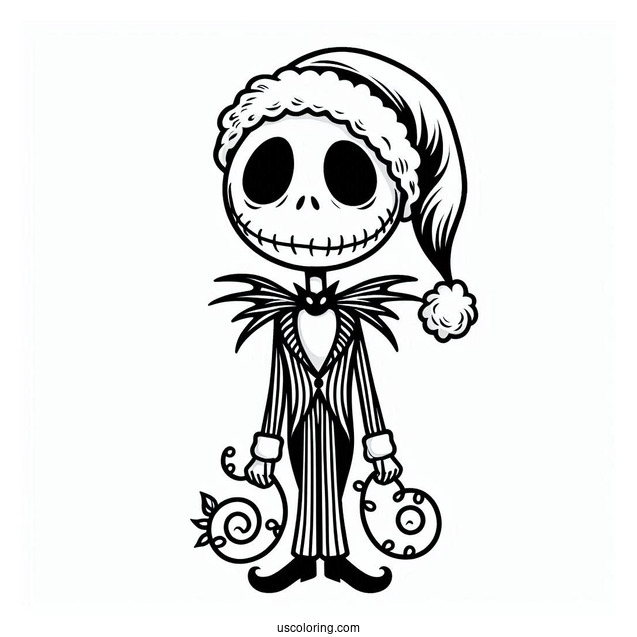 Jack Skellington In Santa Costume