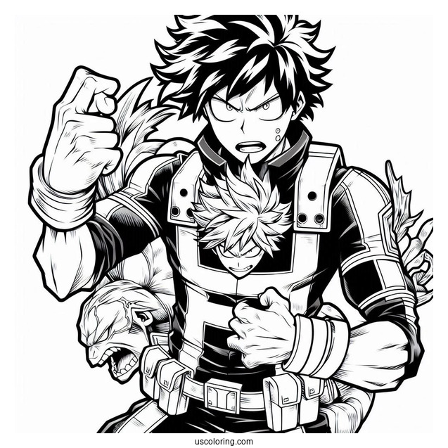 Full Page My Hero Academia Coloring Page Poster