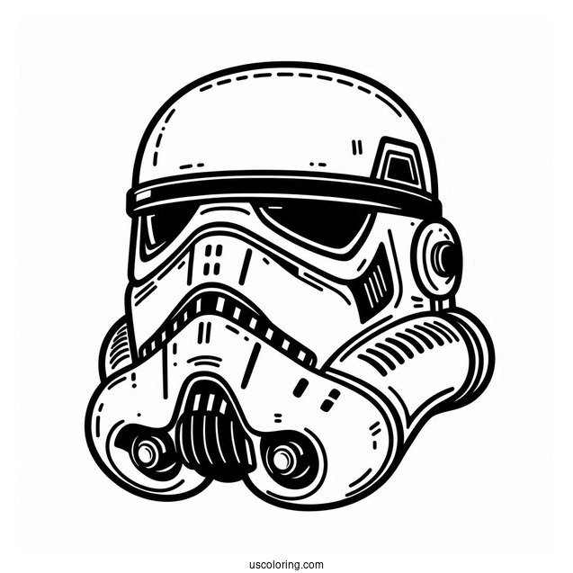 Easy Stormtrooper Outline Coloring Sheet