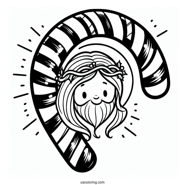 Jesus Candy Cane Coloring Page For Kids