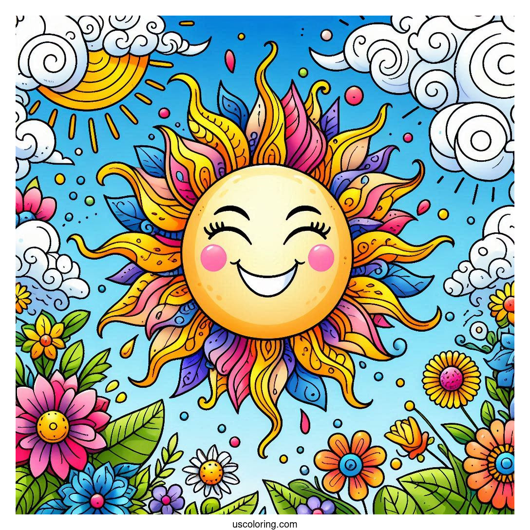 Sun Coloring Pages Featured Image v2