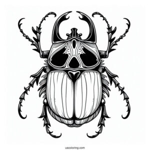 Eastern Hercules Beetle Coloring Page