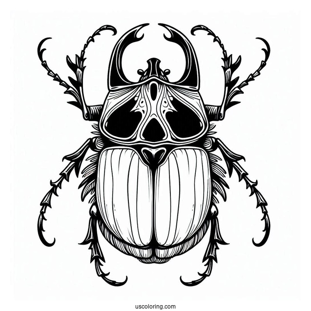 Eastern Hercules Beetle Coloring Page