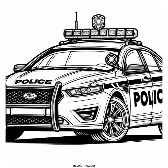 Modern Day Police Car To Color