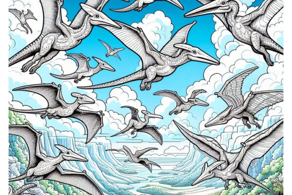 Pterodactyl Coloring Pages (Free PDF Printables)