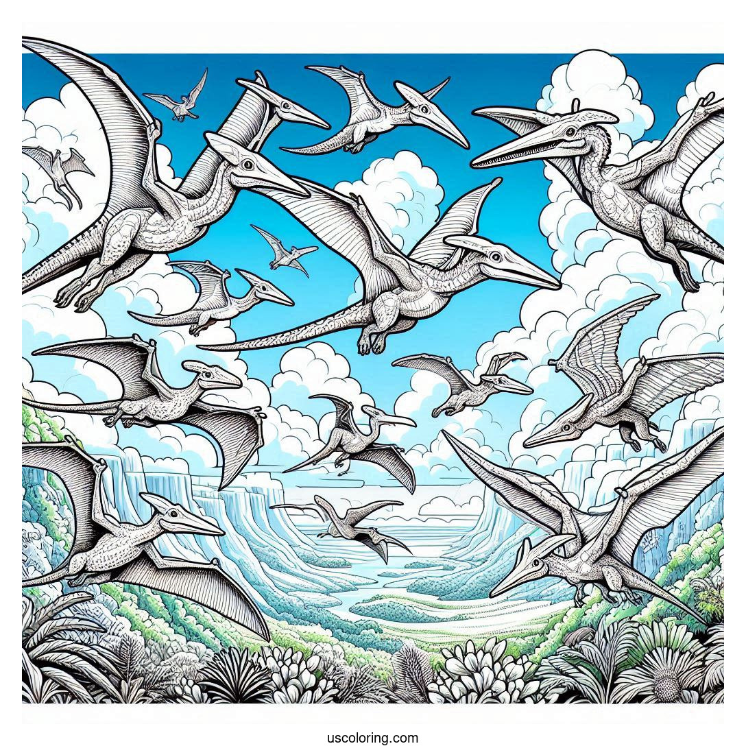 Pterodactyl Coloring Pages (Free PDF Printables)