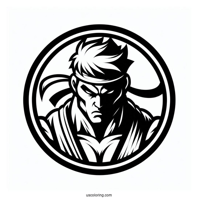 Street Fighter Coloring Page Of Logo