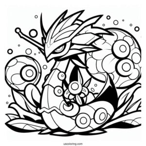 Zygarde EX Cell Formation Pokemon Card Coloring Sheet