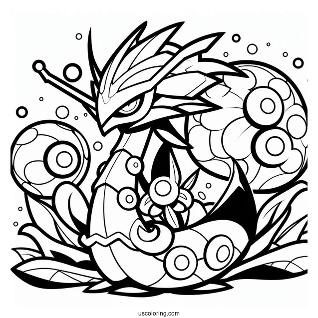 Zygarde EX Cell Formation Pokemon Card Coloring Sheet