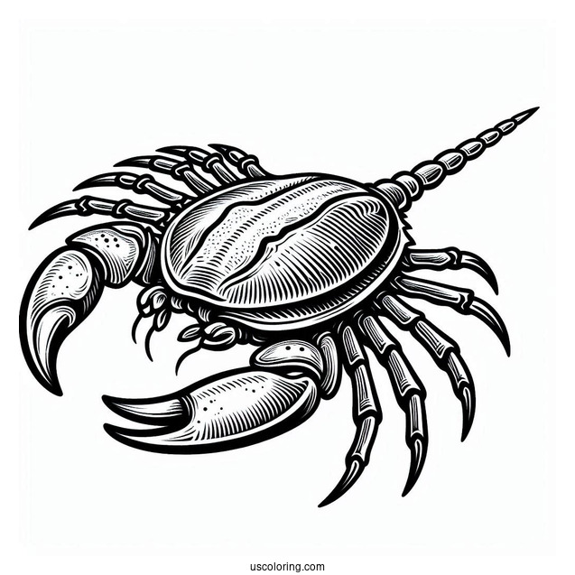 Horseshoe Crab Coloring Page