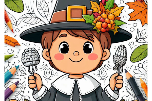 Pilgrim Coloring Pages Featured Image