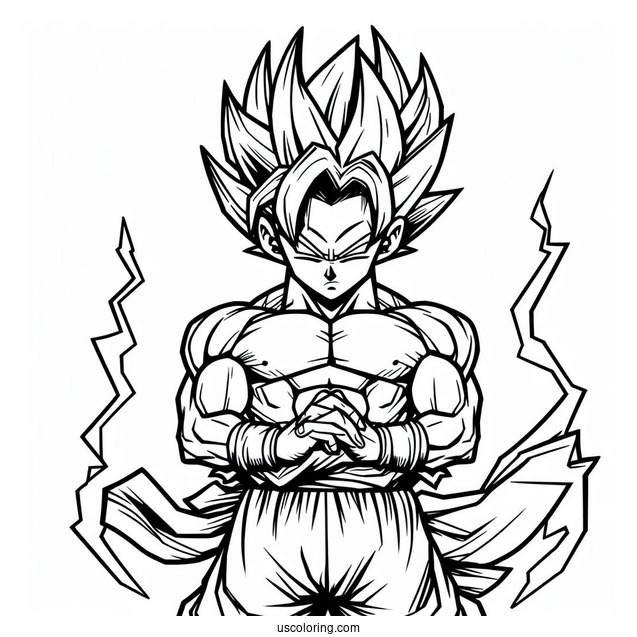 Vegito Character Coloring Page