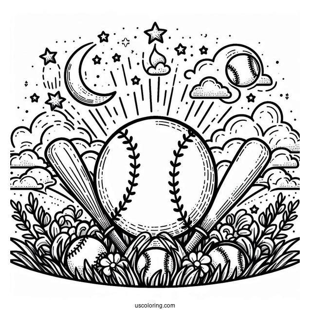 Baseball Coloring Page