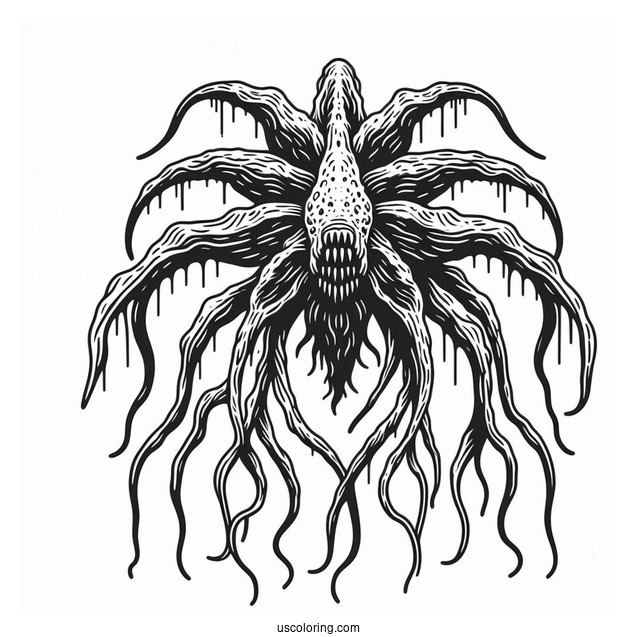 Demogorgon Monster From Stranger Things To Color