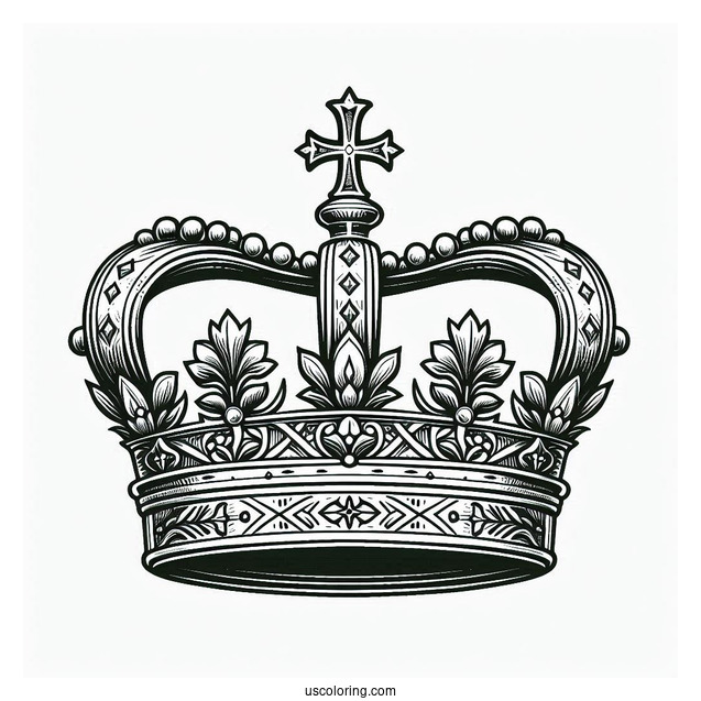 St Edward_s Crown Coloring Page