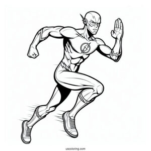 The Flash Running Coloring Page