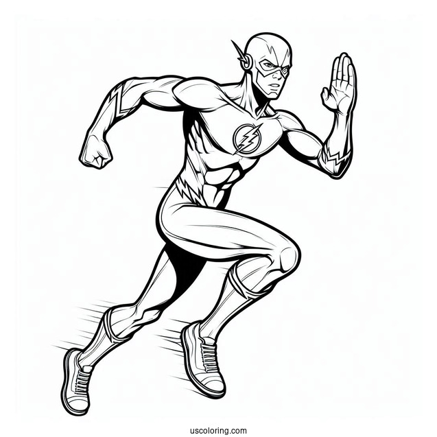 The Flash Running Coloring Page