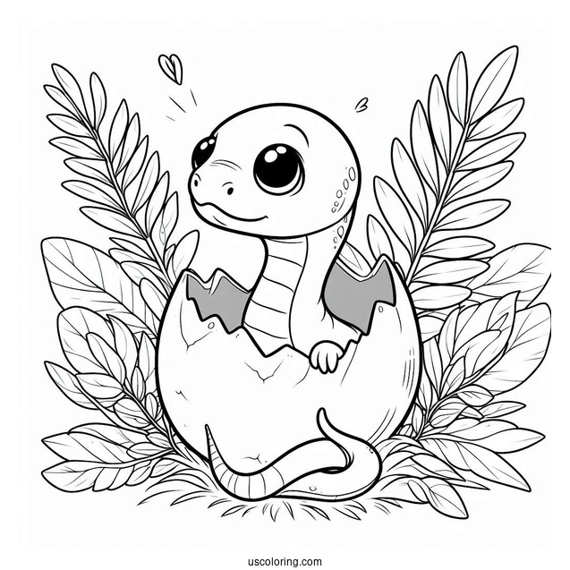 Baby Snake Hatching From Egg