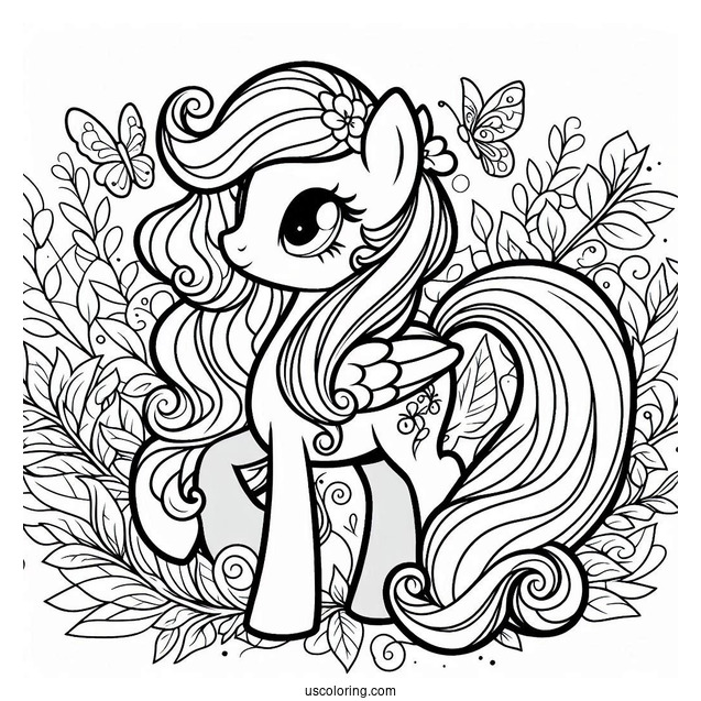 Retro Applejack Pony Coloring In