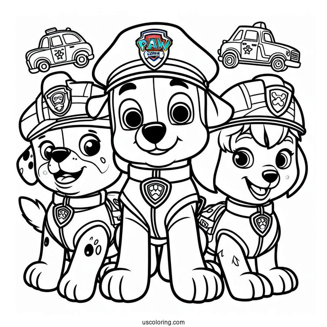 Paw Patrol Friends Coloring Sheet(1)