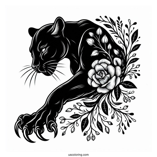 Black Panther With Claws Out