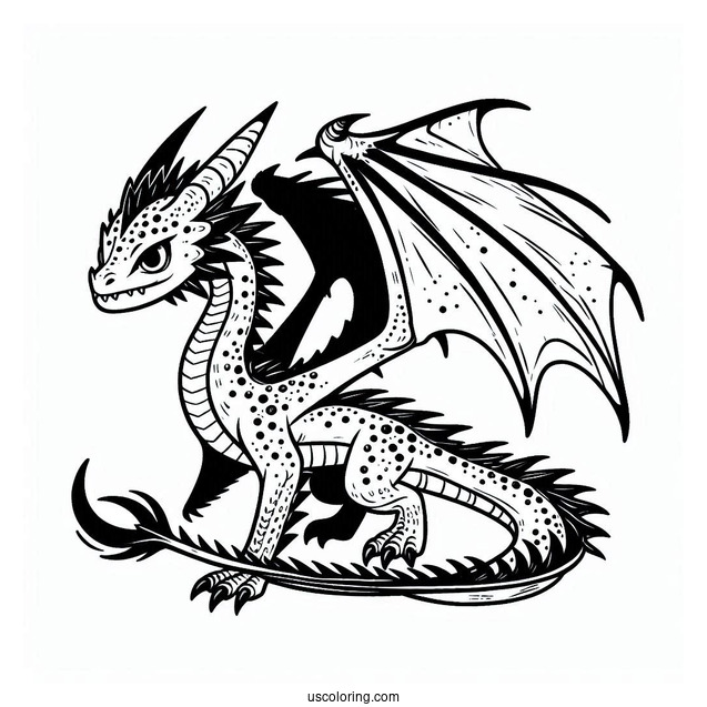 Coloring Sheet Of Night Fury Dragon