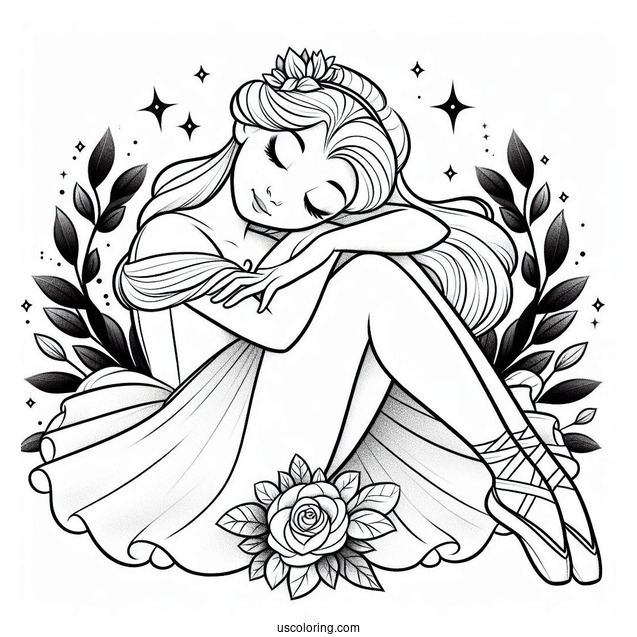Sleeping Beauty Ballerinas To Color