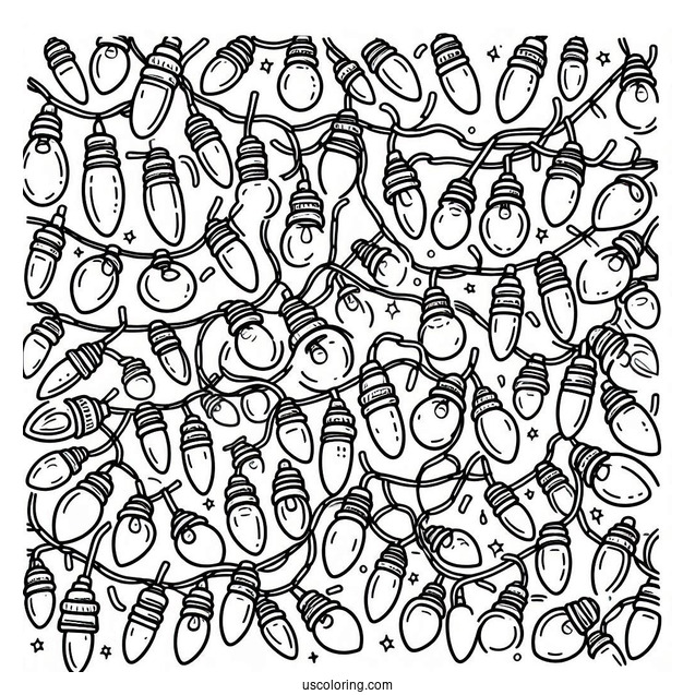 Lots Of Small Christmas Lights To Color