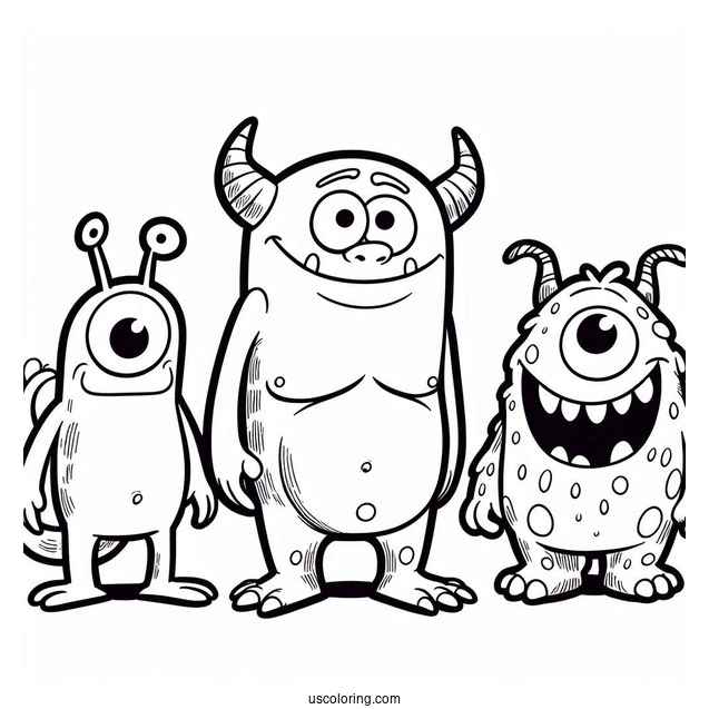 Nickelodeon Coloring Page Of Aaahh!!! Real Monsters Krumm, Ickis, And Oblina