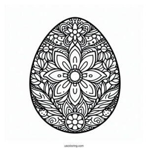 Easter Egg Flower Mandala Design