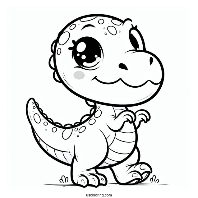 T-Rex With Little Arms To Color