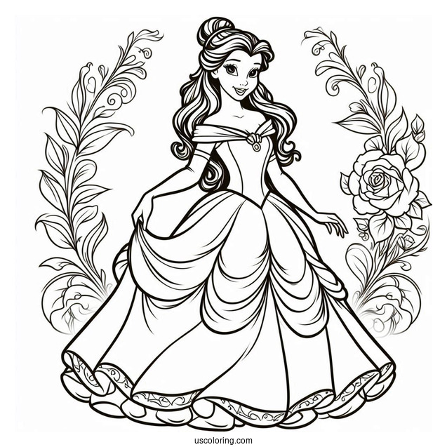 Princess Belle In Her Stunning Gown