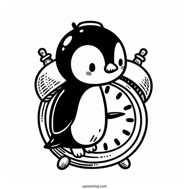 Penguin Shaped Clock