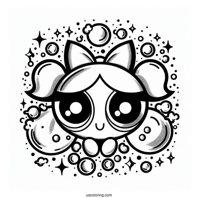 Bubbles Coloring Page For Kids