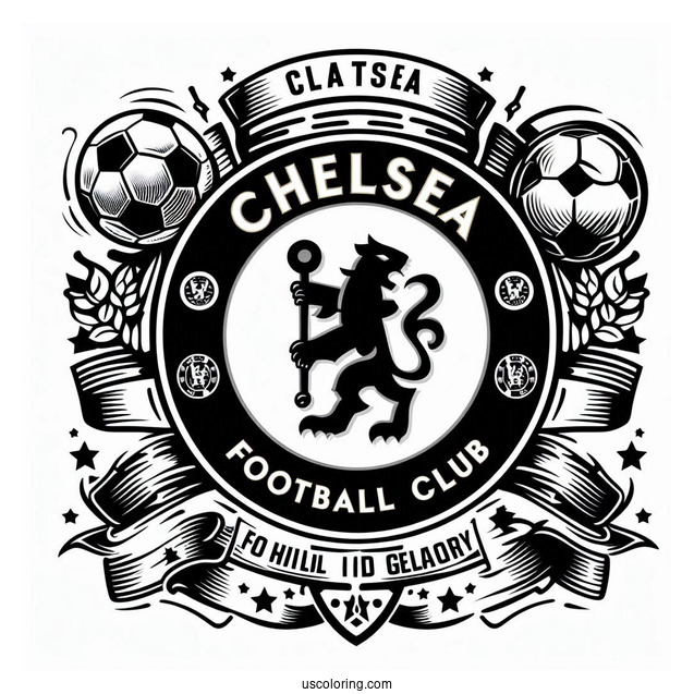 Chelsea Football Club Logo To Color