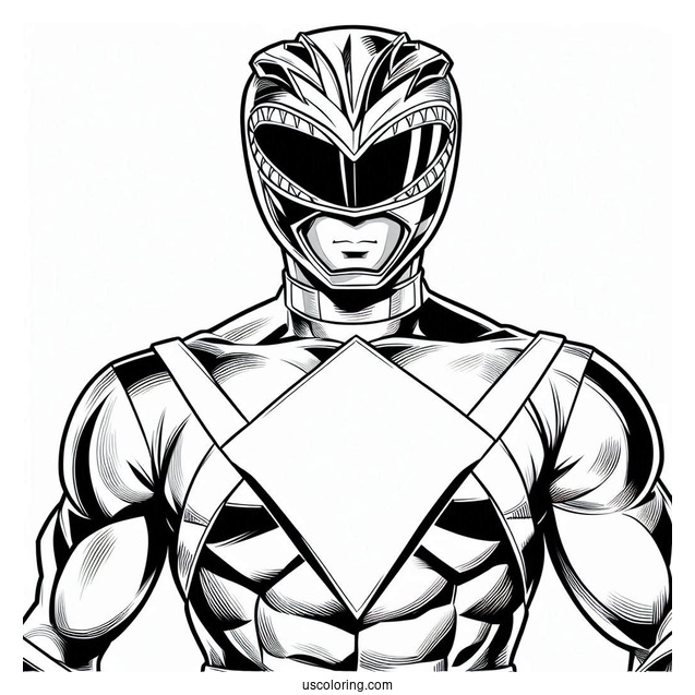 Mighty Morphin Power Rangers Coloring In For Kids