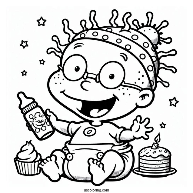Rugrats Coloring Page Of Baby Dil Pickles Rugrats For Kids