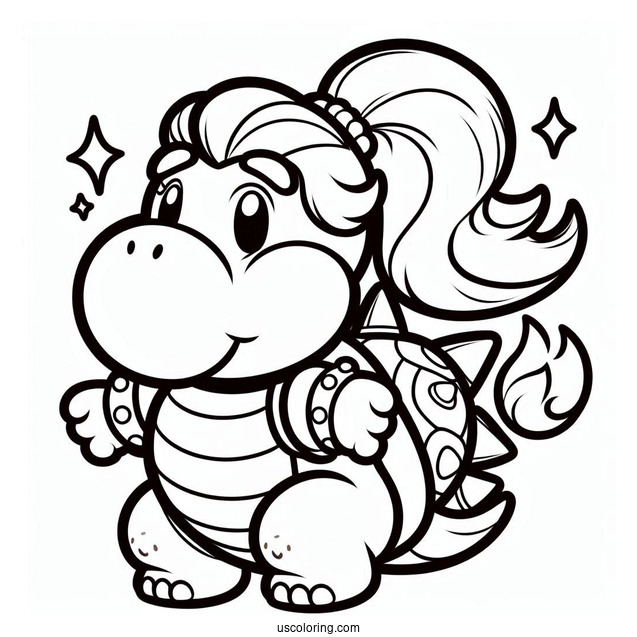 Bowser Coloring Sheet For Kids