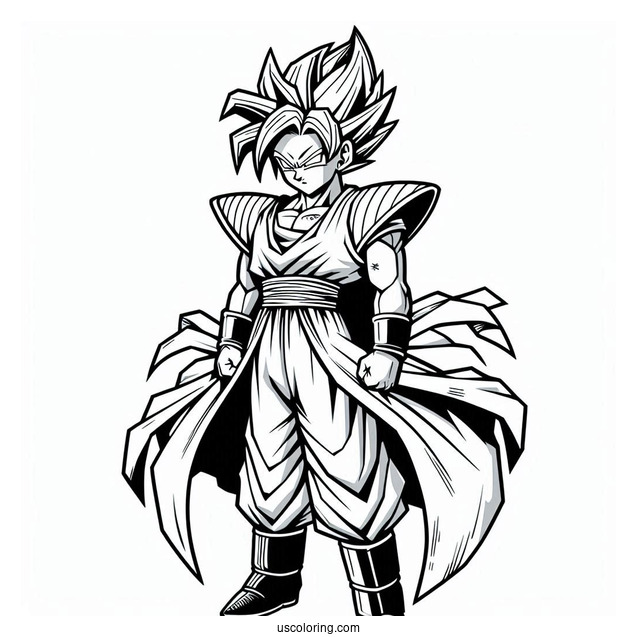 Dragon Ball Z Coloring Page Of Jeice in Ginyu Force Armor Dragon Ball Z