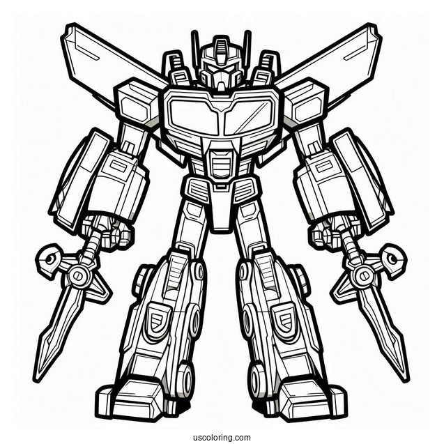 Blades Rescue Bots Coloring Page Outline For Kids