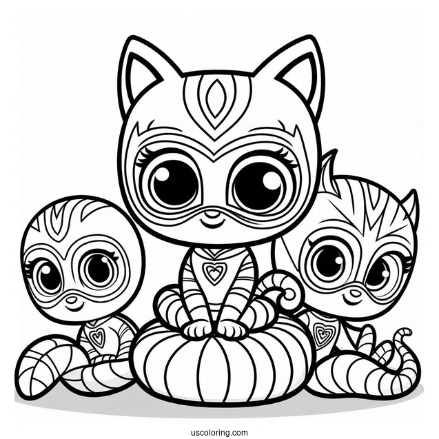 PJ Masks Coloring Page Of Munki Gu