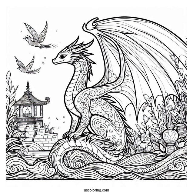 Raya And The Last Dragon Coloring Page Of Simple Outline Namaari